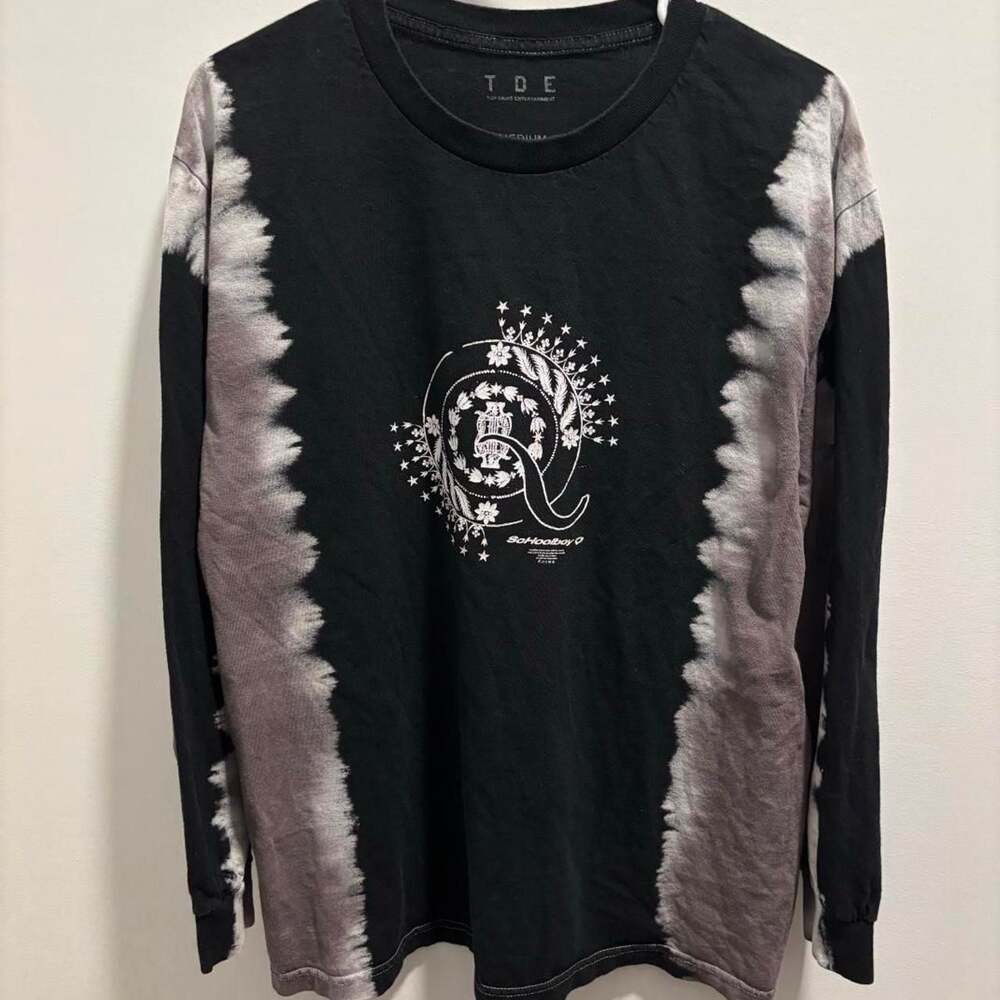 TDE ScHoolboy Q CrasH Talk Bleach Wash Long Sleeve Tee